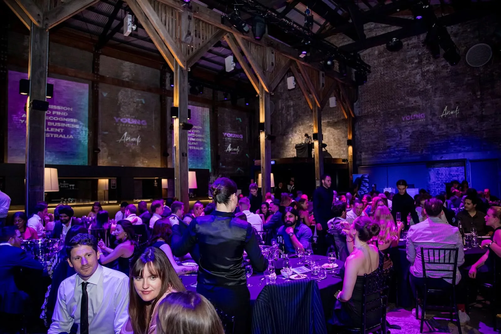 Guests at a Young Entrepreneur Awards dinner